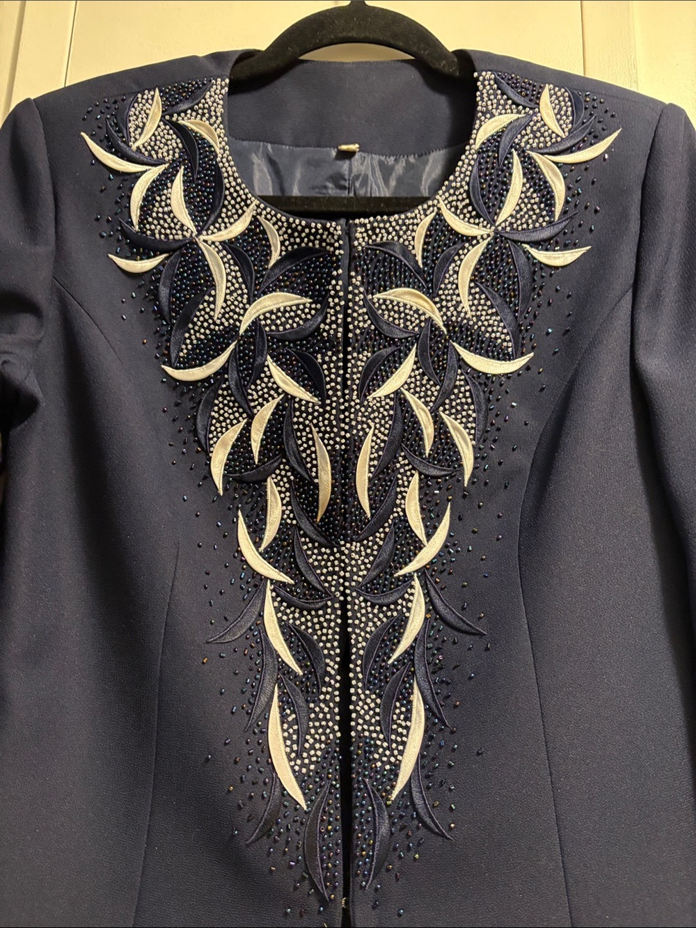 Embroidered Navy Women's Dress Jacket